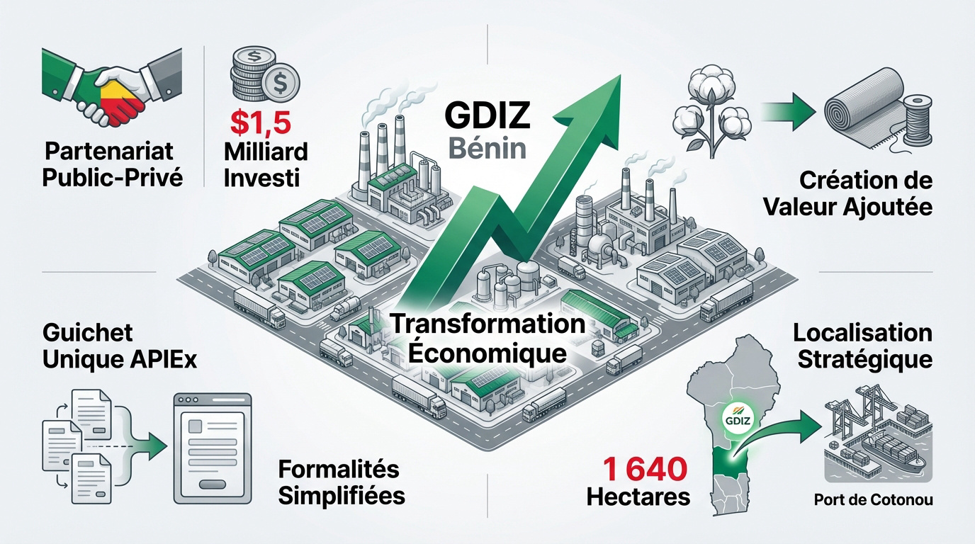 Infrastructures de la zone industrielle de Glo-Djigbé au Bénin
