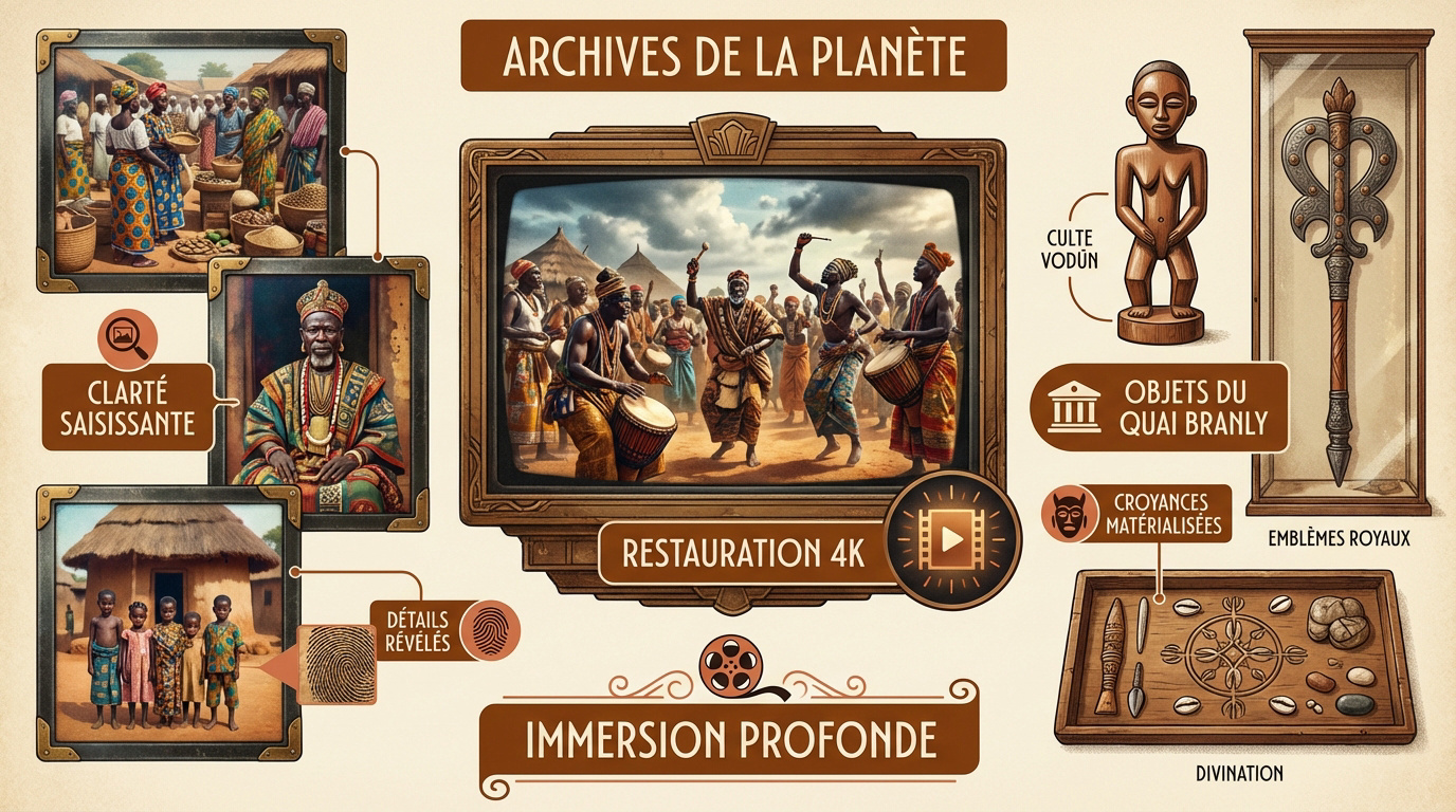 Cérémonie rituelle Vodun documentée par les Archives de la Planète au Bénin